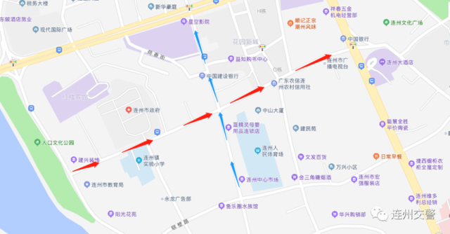 （愛民路、東山路單行線示意圖）