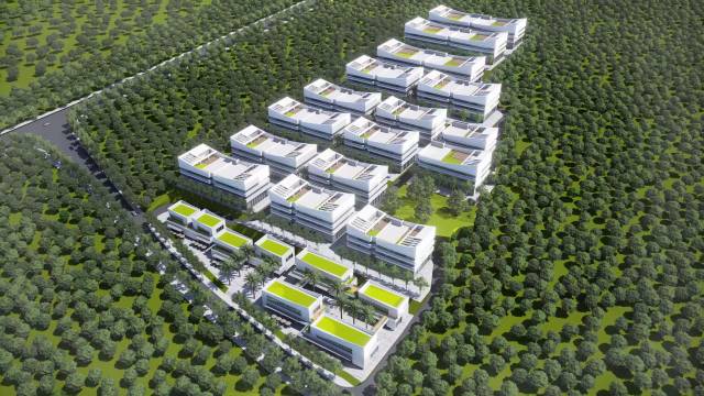 連州市現(xiàn)代食品產(chǎn)銷研創(chuàng)新綜合體效果圖。